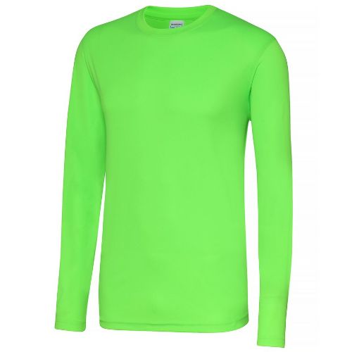 Awdis Just Cool Long Sleeve Cool T Electric Green